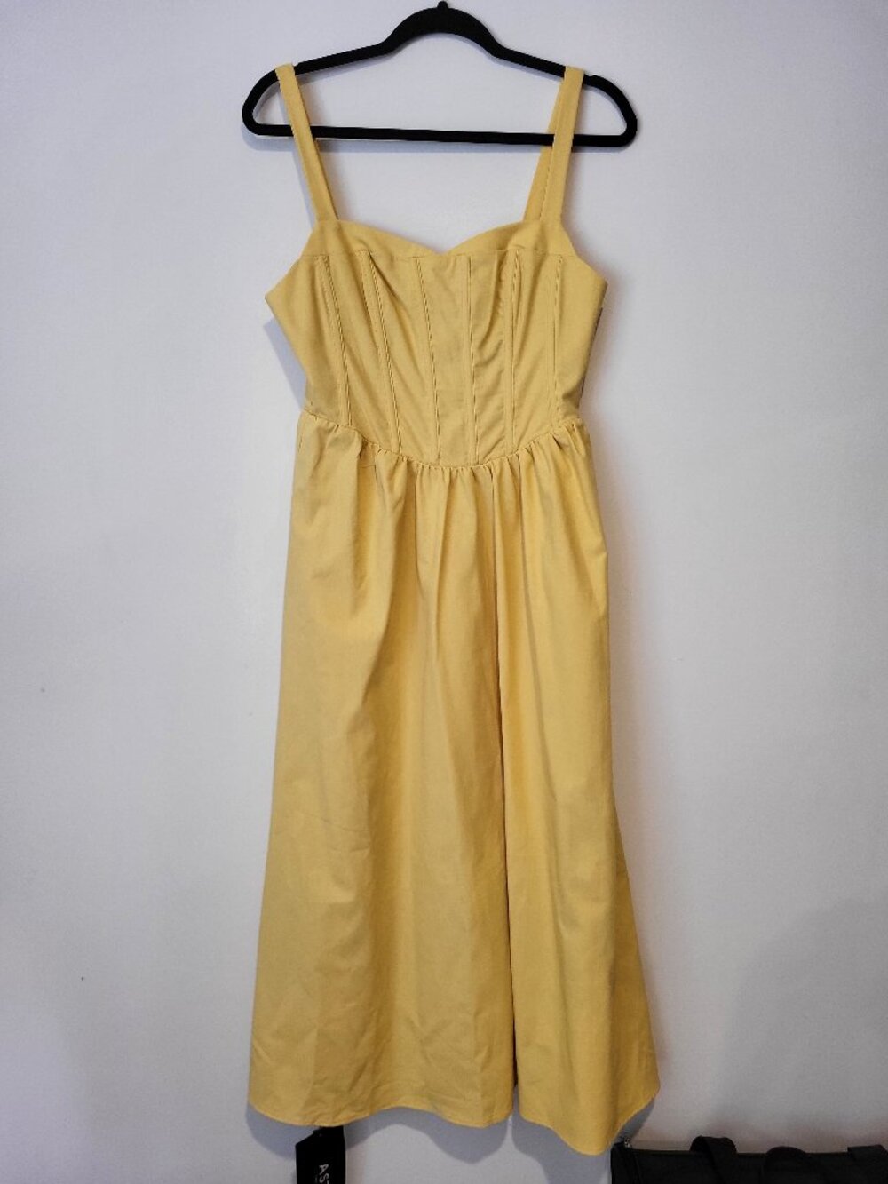 ASTR The Label yellow corset midi dress. Size M. NWT.
